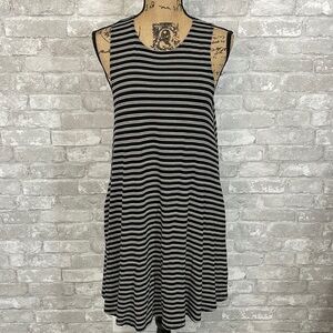 Socialite Striped Jersey Knit Tank Dress